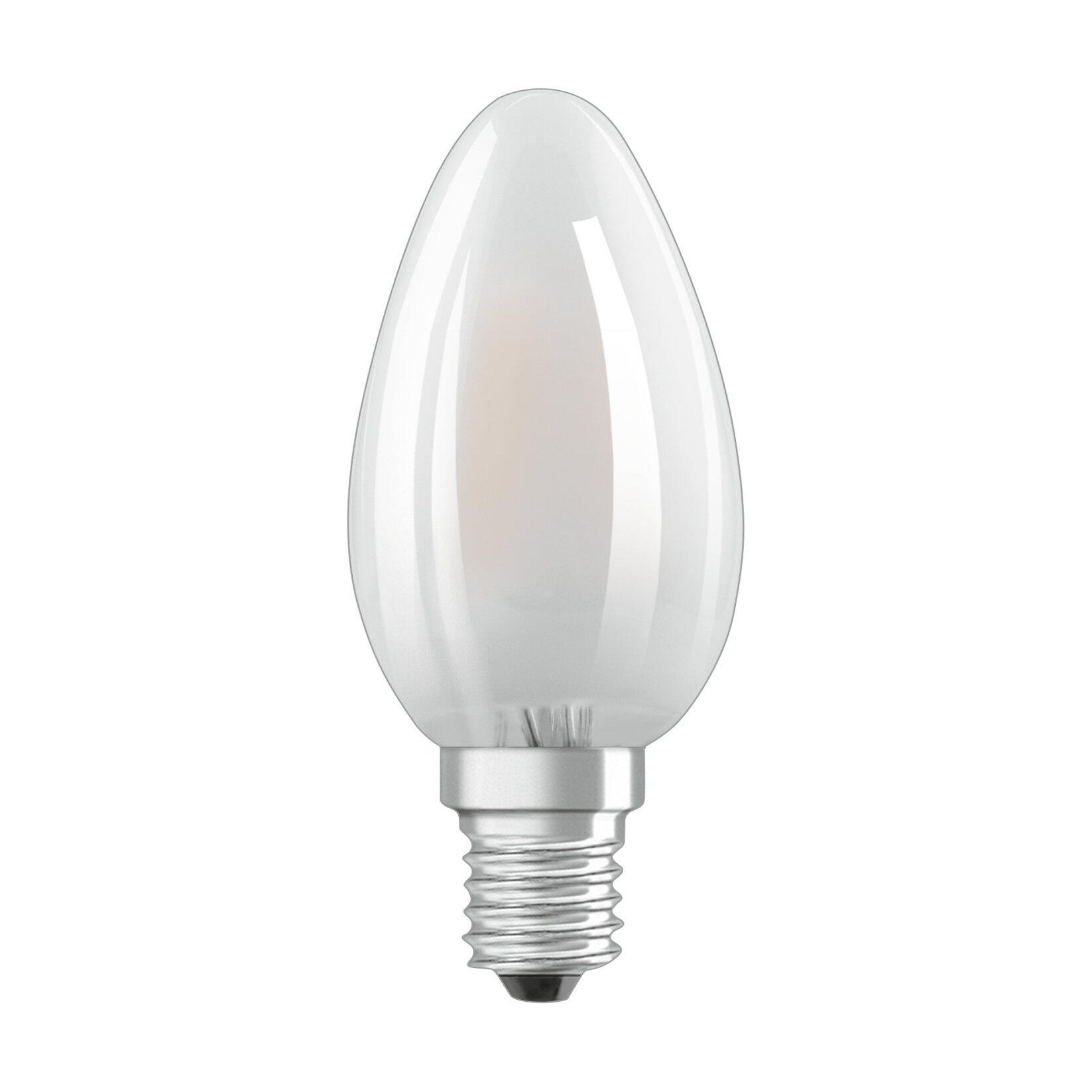 Ampoule led, flamme E14, 470lm = 40W, blanc chaud, dimmable, OSRAM