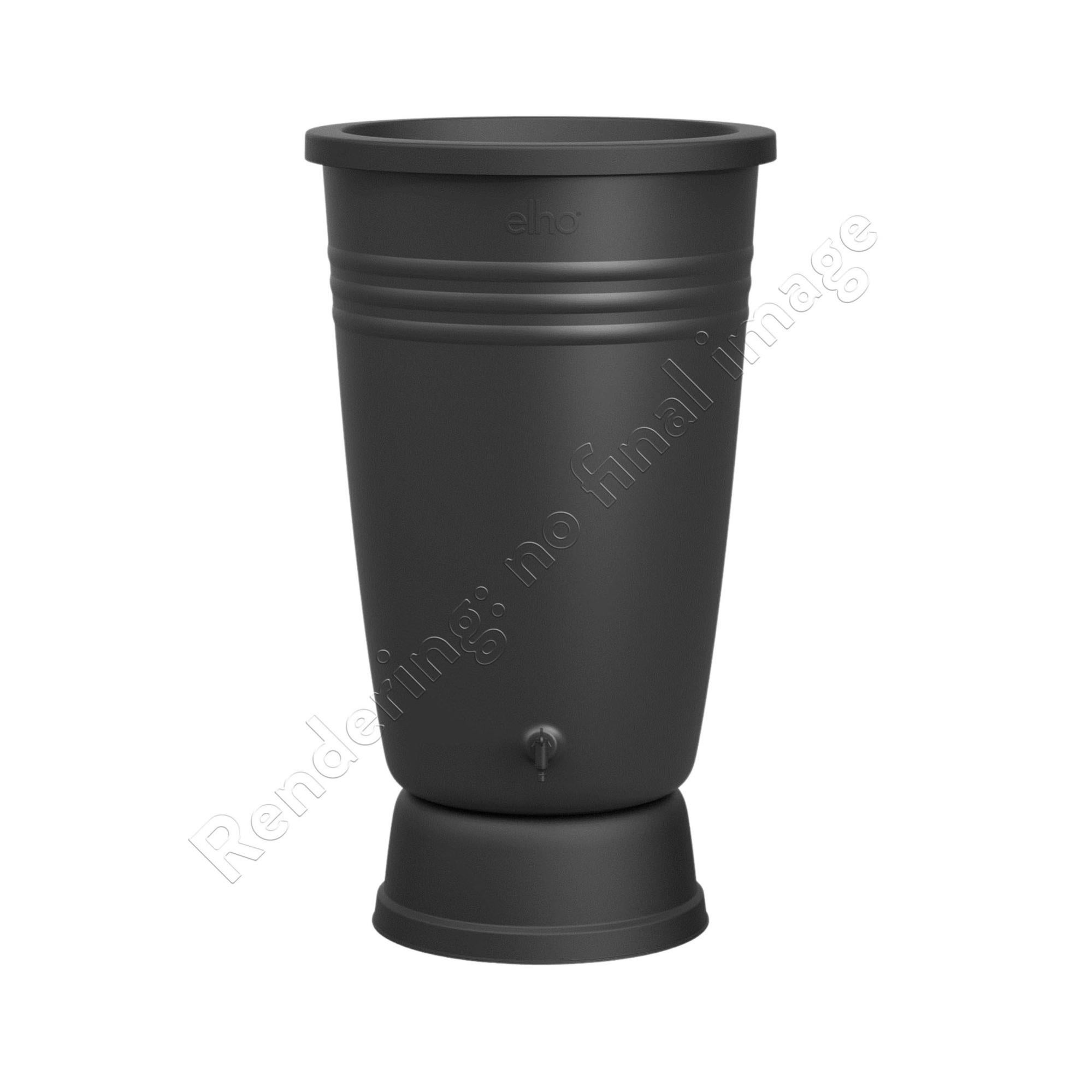 Récupérateur d'eau aérien ELHO rond living noir , 200 l Leroy Merlin