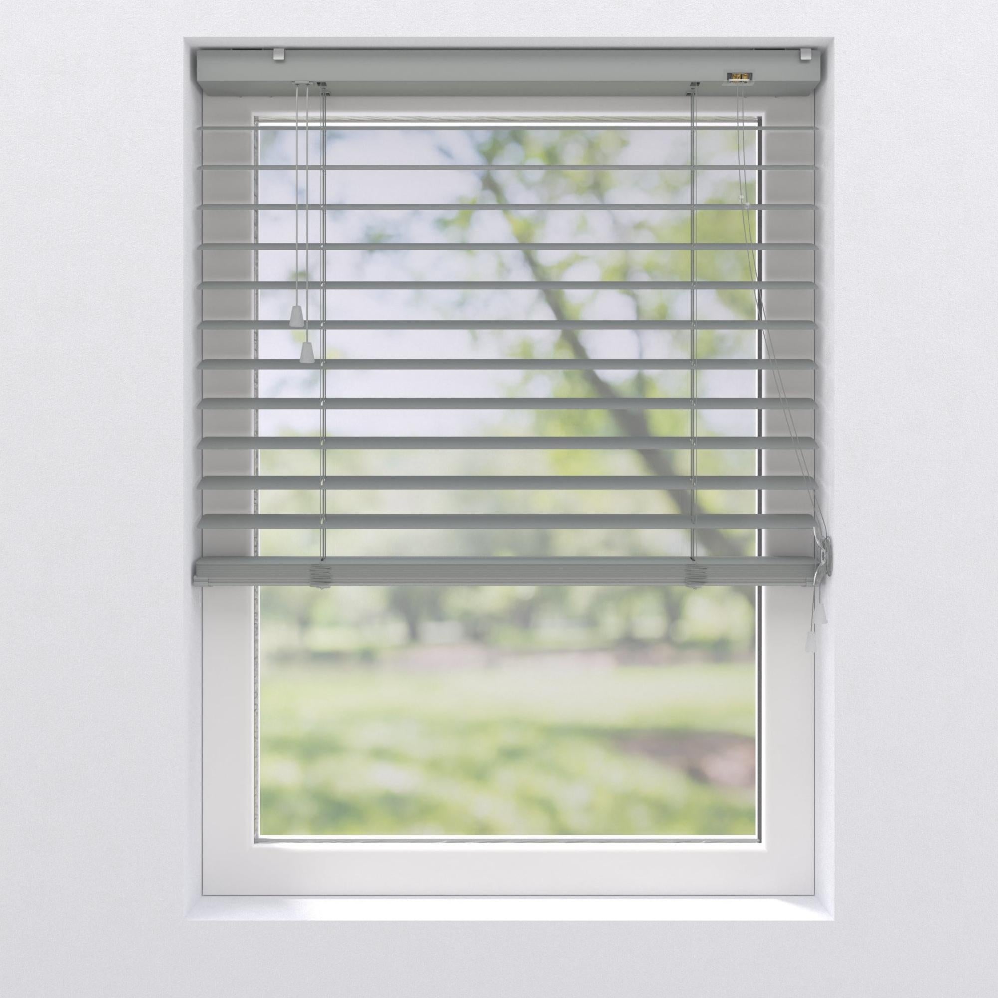 Store vénitien aluminium 50 mm, Pure gris mat, l.170 x H.180 cm Leroy