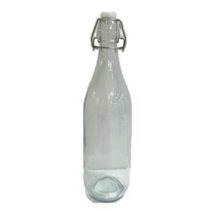 Bouteille en verre clip metal 1L