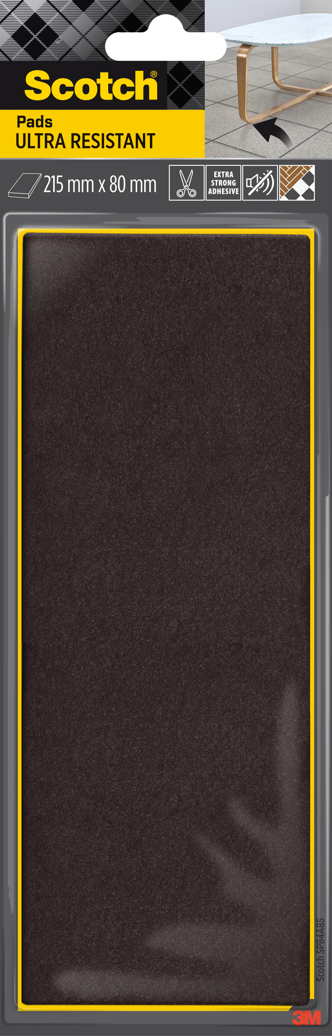 Plaque feutre en laine adhésif à découper, SCOTCH, 215 x 80 mm, beige