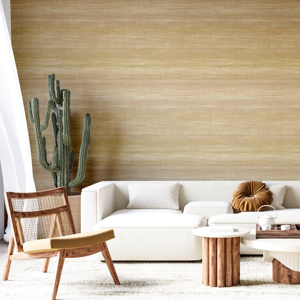 Papier peint intissé Lipari faux uni orange Leroy Merlin