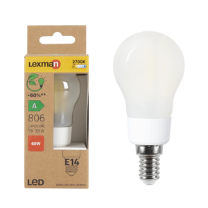 elexity - Lot de 3 ampoules LED sphériques 5,2W E14 470lm 2700K (blanc  chaud) - Ampoule LED - LDLC