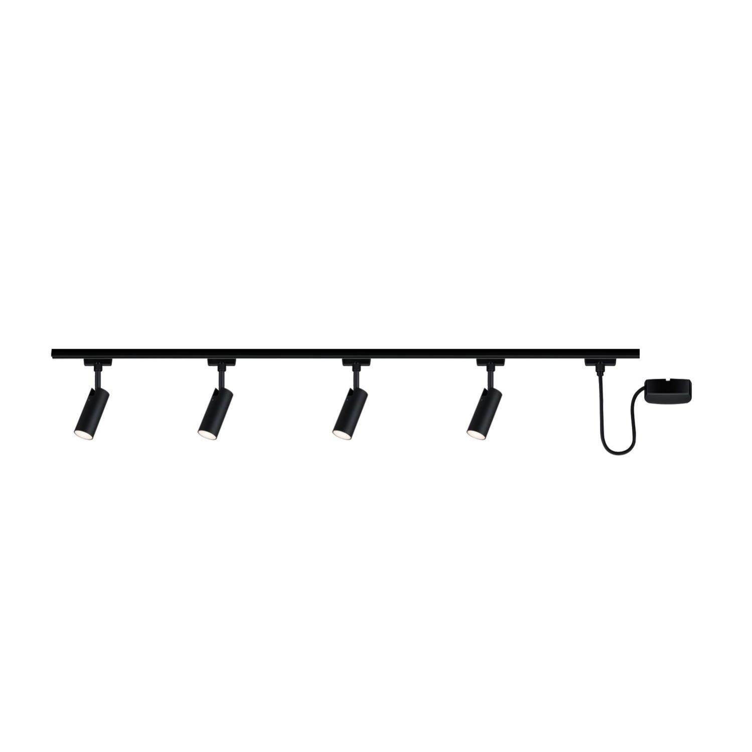 Kit D'éclairage Sur Rail 6 Spots - Rail 2x1m Type H - 20W 4000K Blanc Naturel - Pour Boutique, Cuisine, Salon