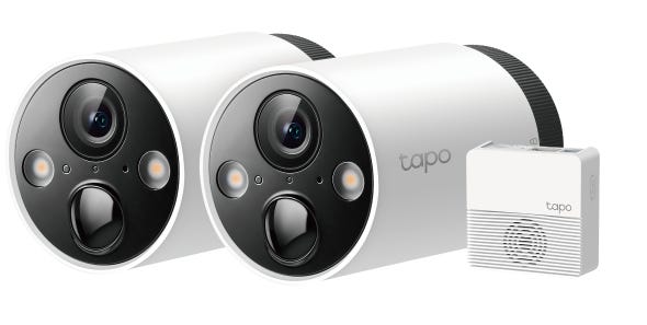 Kit de 2 caméras sur batterie + Hub, TAPO