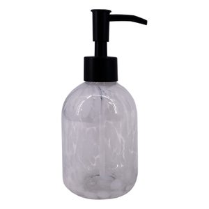 Distributeur de savon en verre avec pompe en plastique noir — THINGS and  STICKERS
