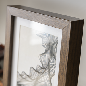 Cadre Photo 60x80 cm en plastique avec verre minéral - Décoration murale -  Gallery - Or Axolia