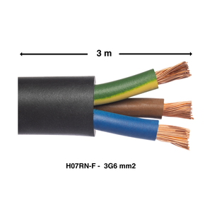 Cable electrique cuivre souple H07RN-F 3G10 mm2