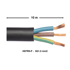 Fil d'alimentation électrique rigide 2.5 mm² - HO7VU - 6 coloris au choix -  Couronne 100m