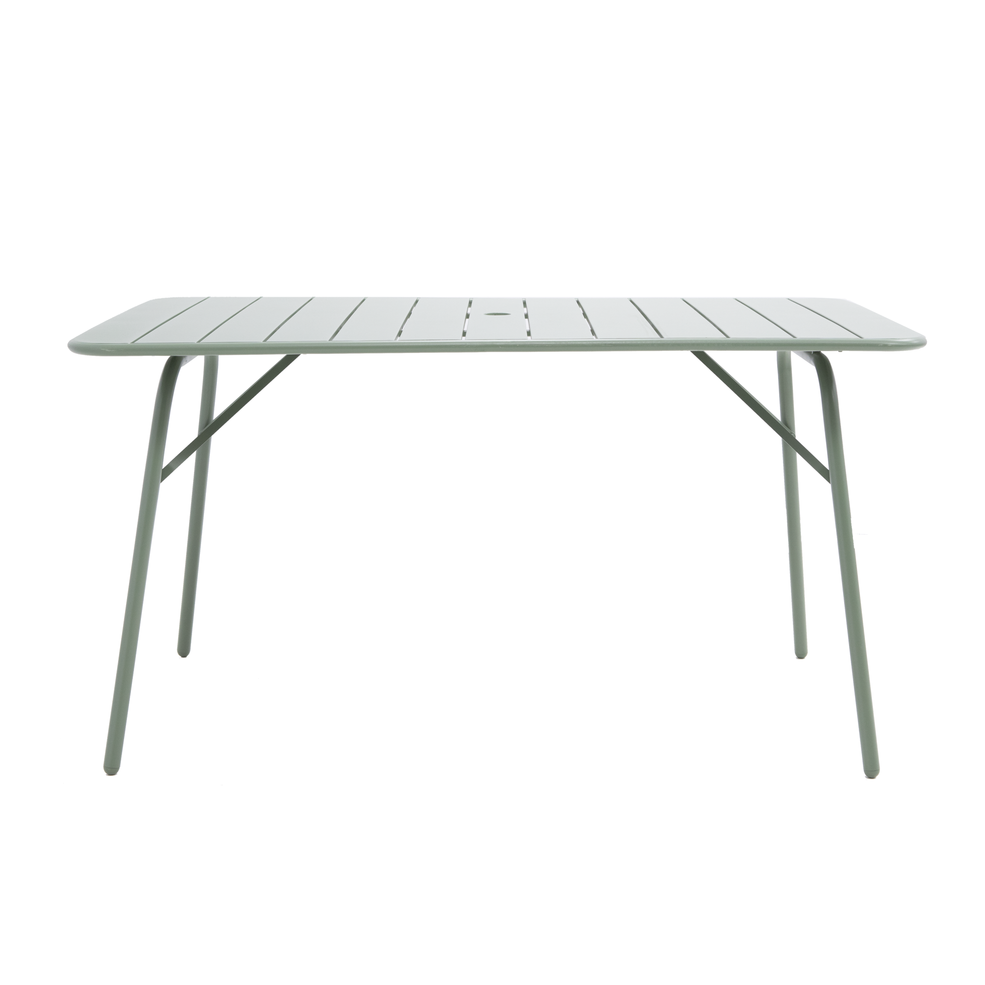 Table de jardin pliante en acier vert 140x80, 2 personnes Café NATERIAL ...