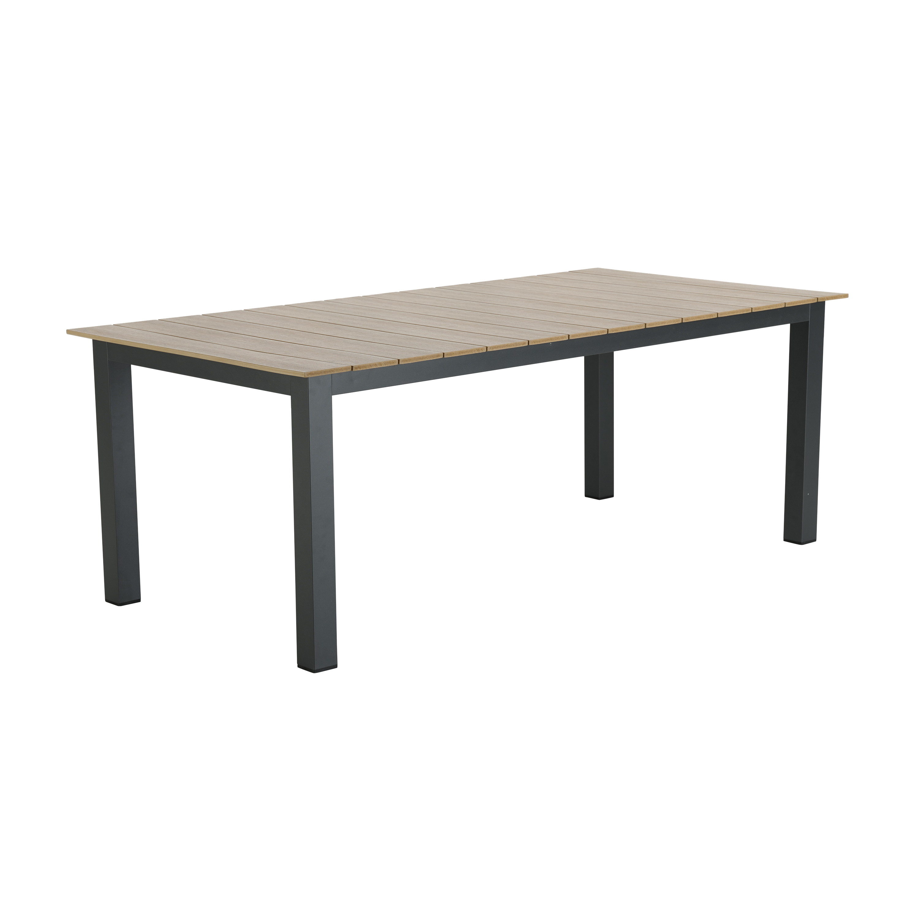 Table de jardin en aluminium et polywood 200x100 gris Clara NATERIAL