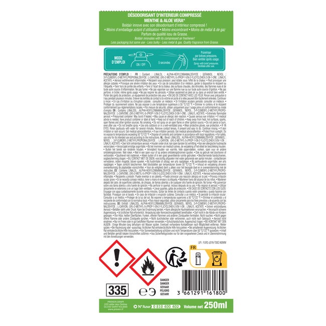1€51 sur Désodorisant aérosol boldair destructeur d'odeurs - 500 ml -  boldair - Détartrant / désodorisant - Achat & prix