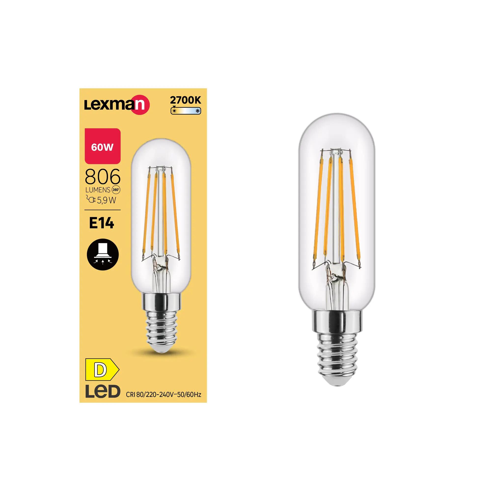 Ampoule LED E14 décorative ambrée G60 4 W = 300 lumens blanc chaud par 2  COREP, 1367865, Ampoule, luminaire et eclairage