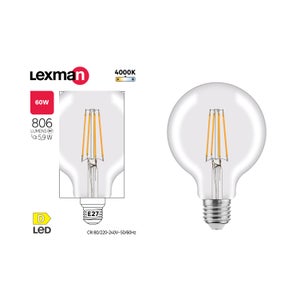 Ampoule LED E27, vente ampoule globe filament Blanc neutre : Millumine