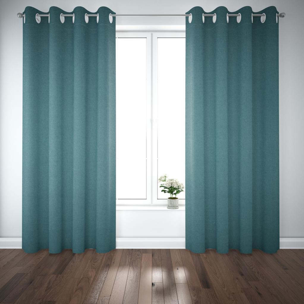 Rideau Occultant Bay Bleu Vert L 140 X H 260 Cm Leroy Merlin