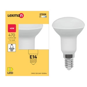 Ampoule led réflecteur E14, 196Lm = 2W, blanc chaud, LEXMAN
