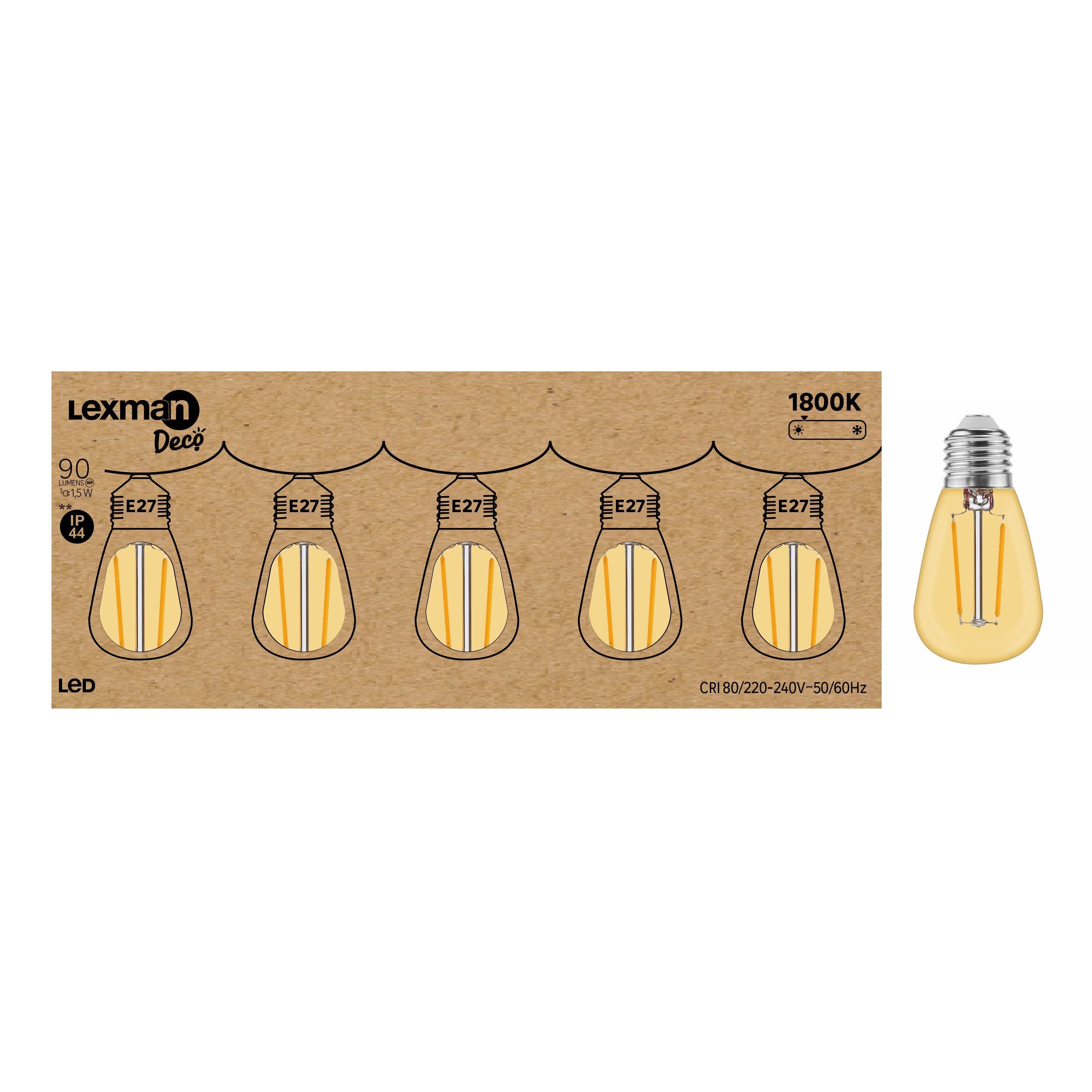 Ampoule E27 LED Guirlande Edison (1,5W)