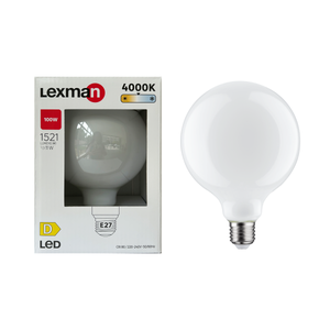 Ampoule led globe 125 mm E27, 1521Lm = 100W, blanc chaud, LEXMAN