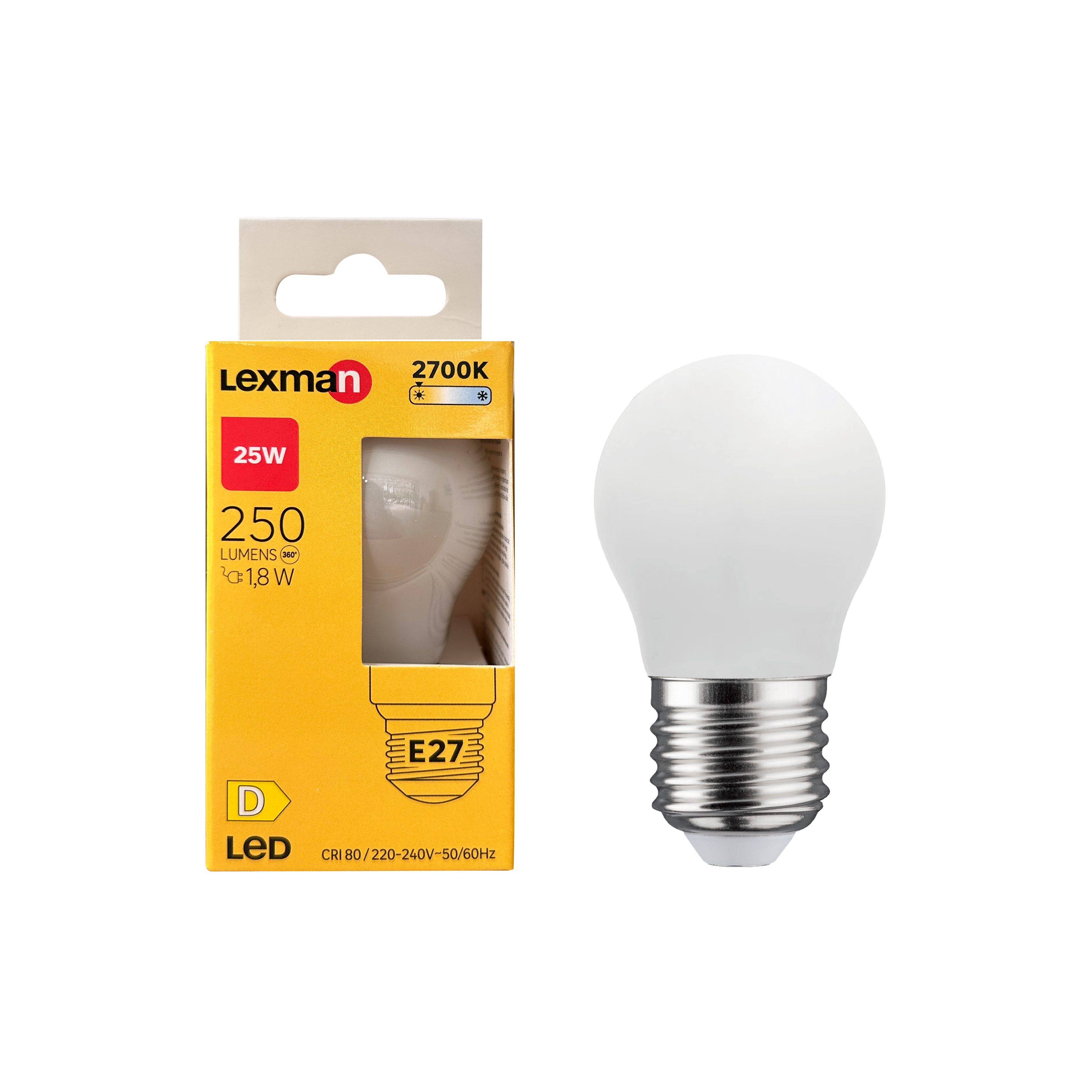 LnD I Ampoule led satinée E14 250lm, 25 W (Eq. Inc.), blanc chaud