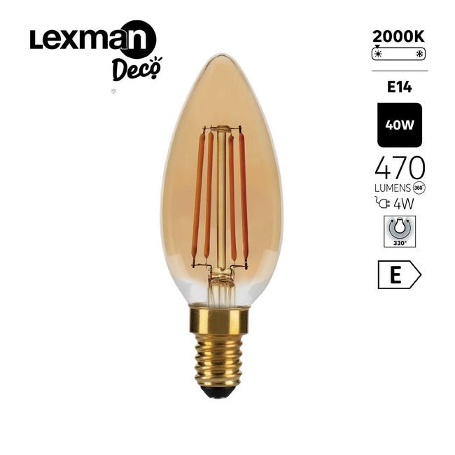 LnD I Lot de 10 ampoules led E14 470lm, 40W, Blanc froid