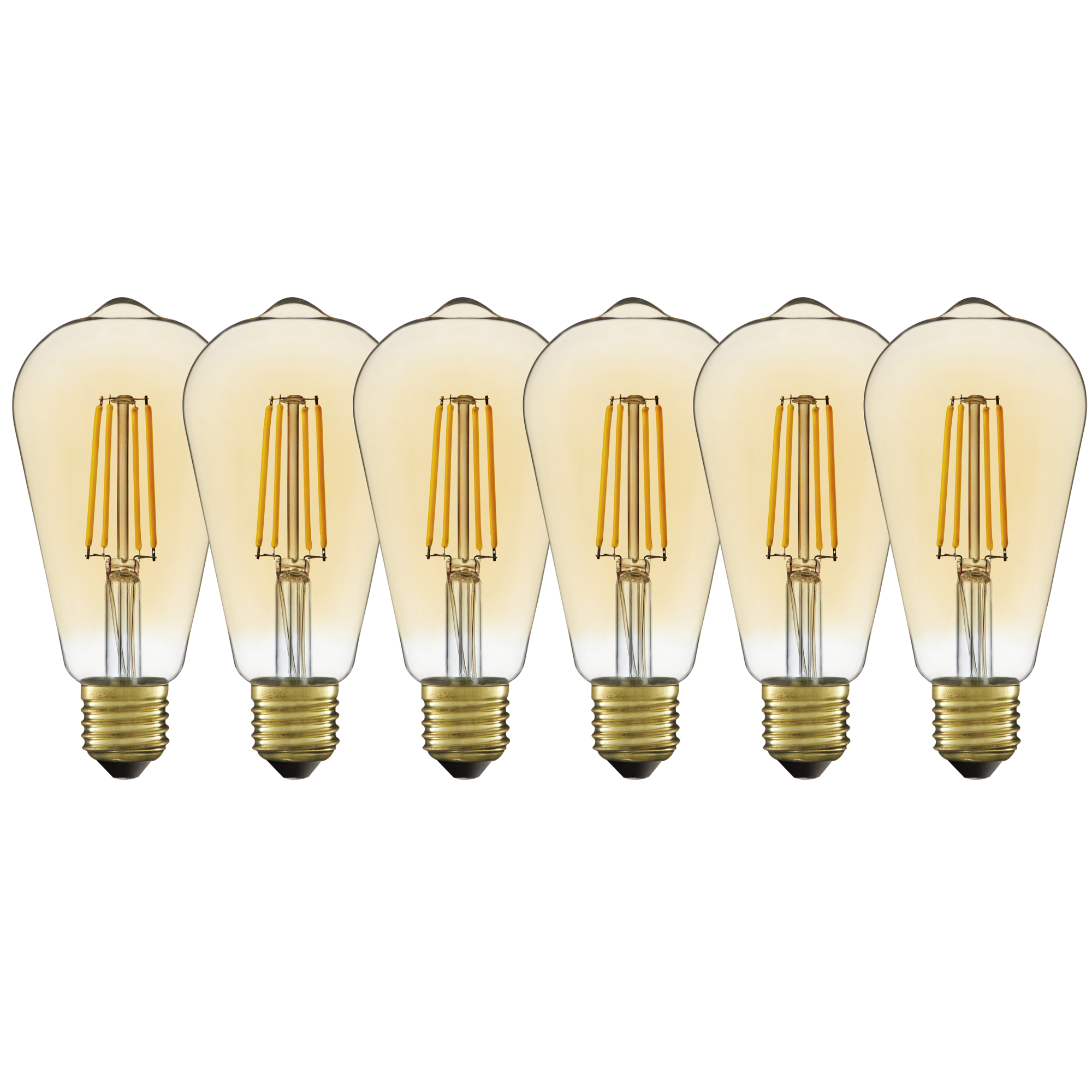6 ampoules led décoratives, Edison E27, 300lm = 28W, blanc très chaud, LEXMAN Leroy Merlin