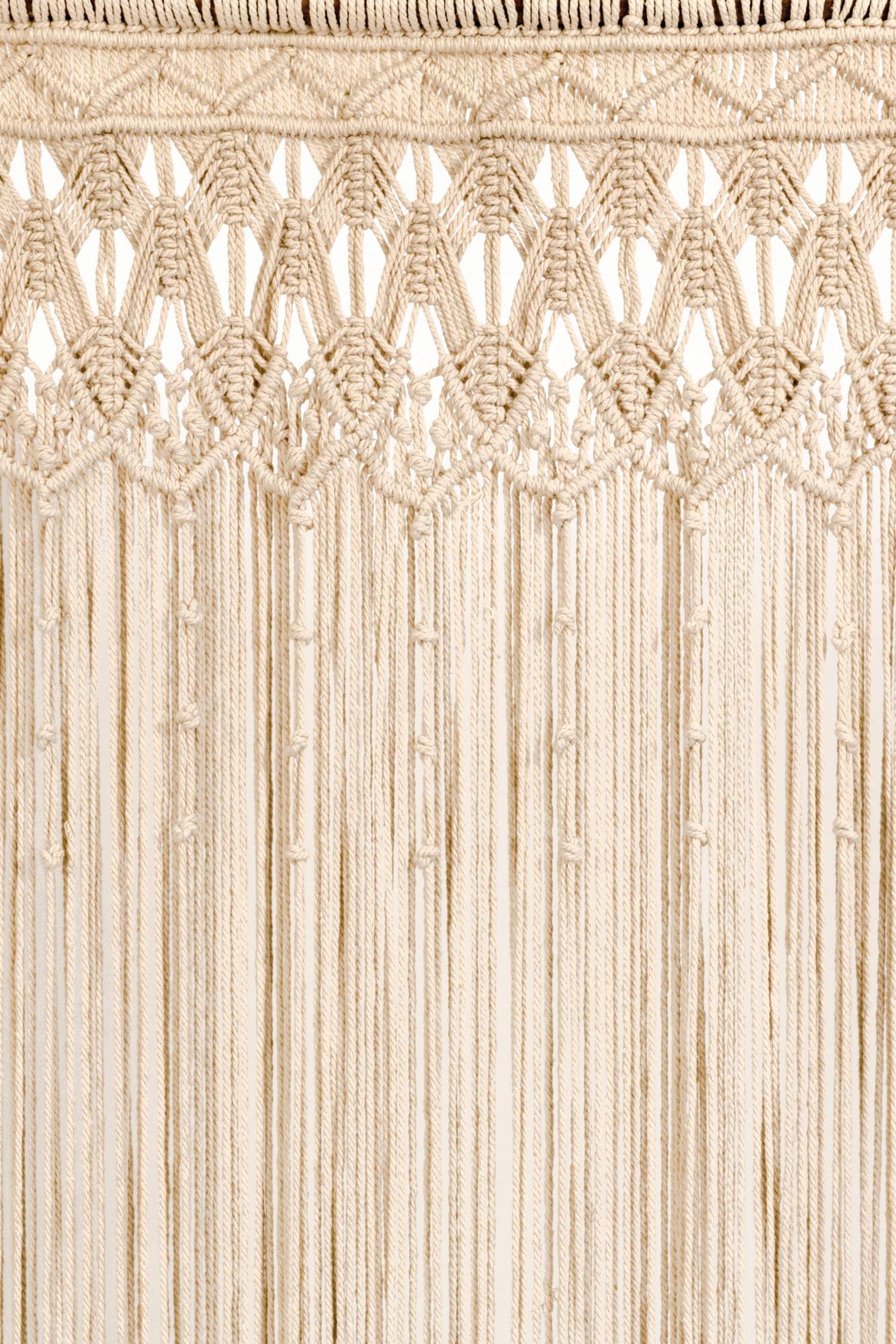 Rideau de porte cordage blanc l.90 x H.200 cm
