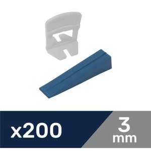 Croisillon en T bleu joints 3 mm boite de 200 pcs - PAVI-LIFT