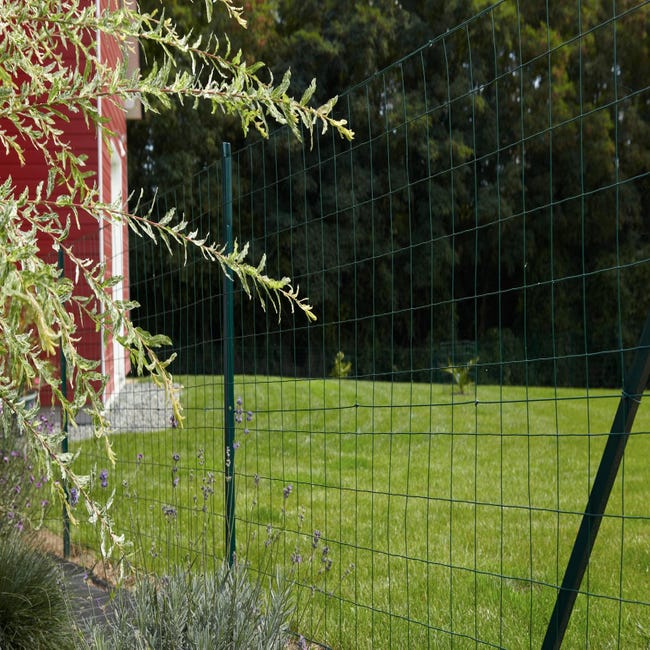 Grillage soudé en Rouleau Fil 2,5mm Maille 100x50 mm Grillage de clôture  Jardin Acier galvanisé plastifié 25m x H 1m50 Vert : : Jardin