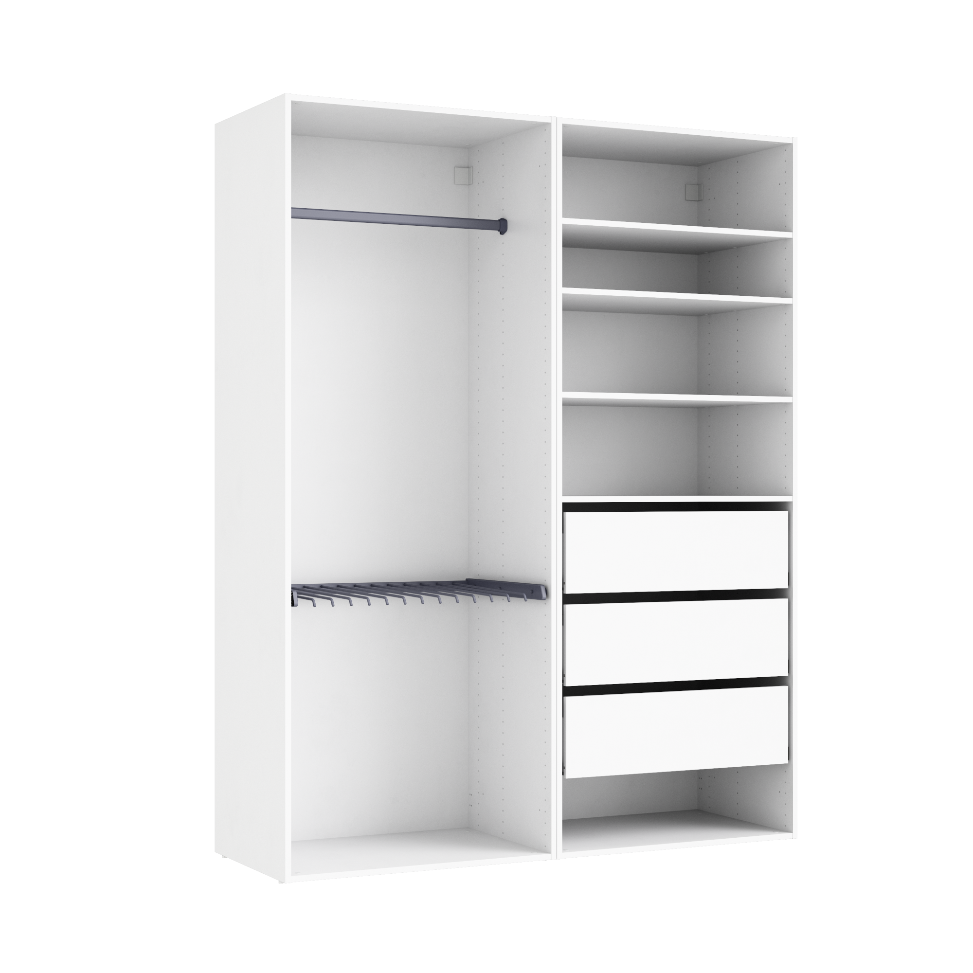 Dressing SPACEO Evo'm blanc H.204.8 x l.160 x P.54 cm | Leroy Merlin