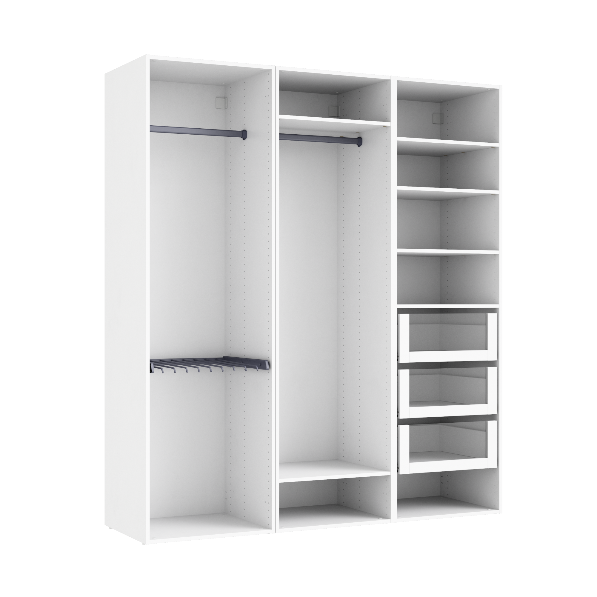 Dressing SPACEO Evo'm, blanc / blanc H.204.8 x l.180 x P.54 cm Leroy