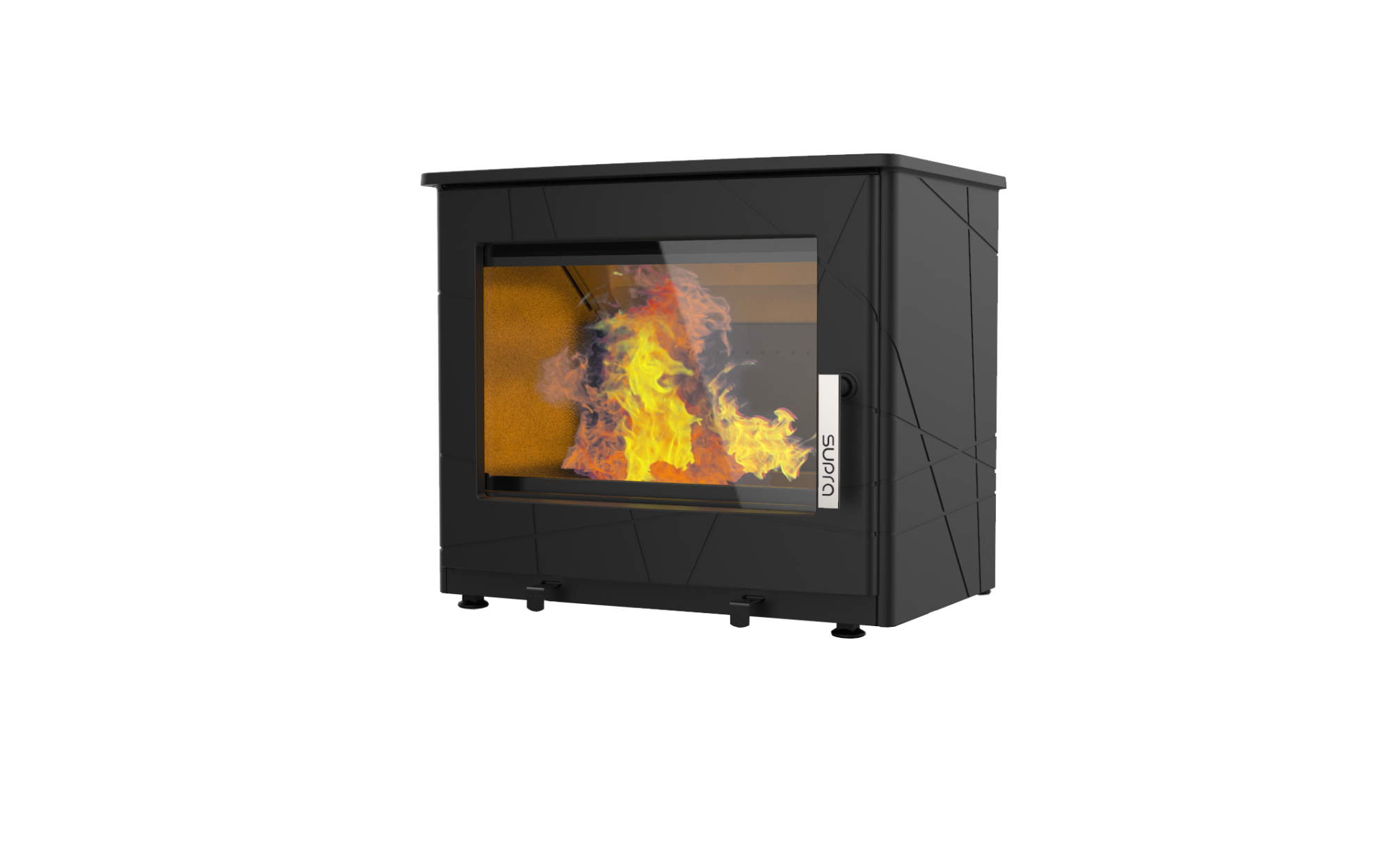 Poêle à bûche SUPRA Usko rabaisse noir, 8.7 kW | Leroy Merlin