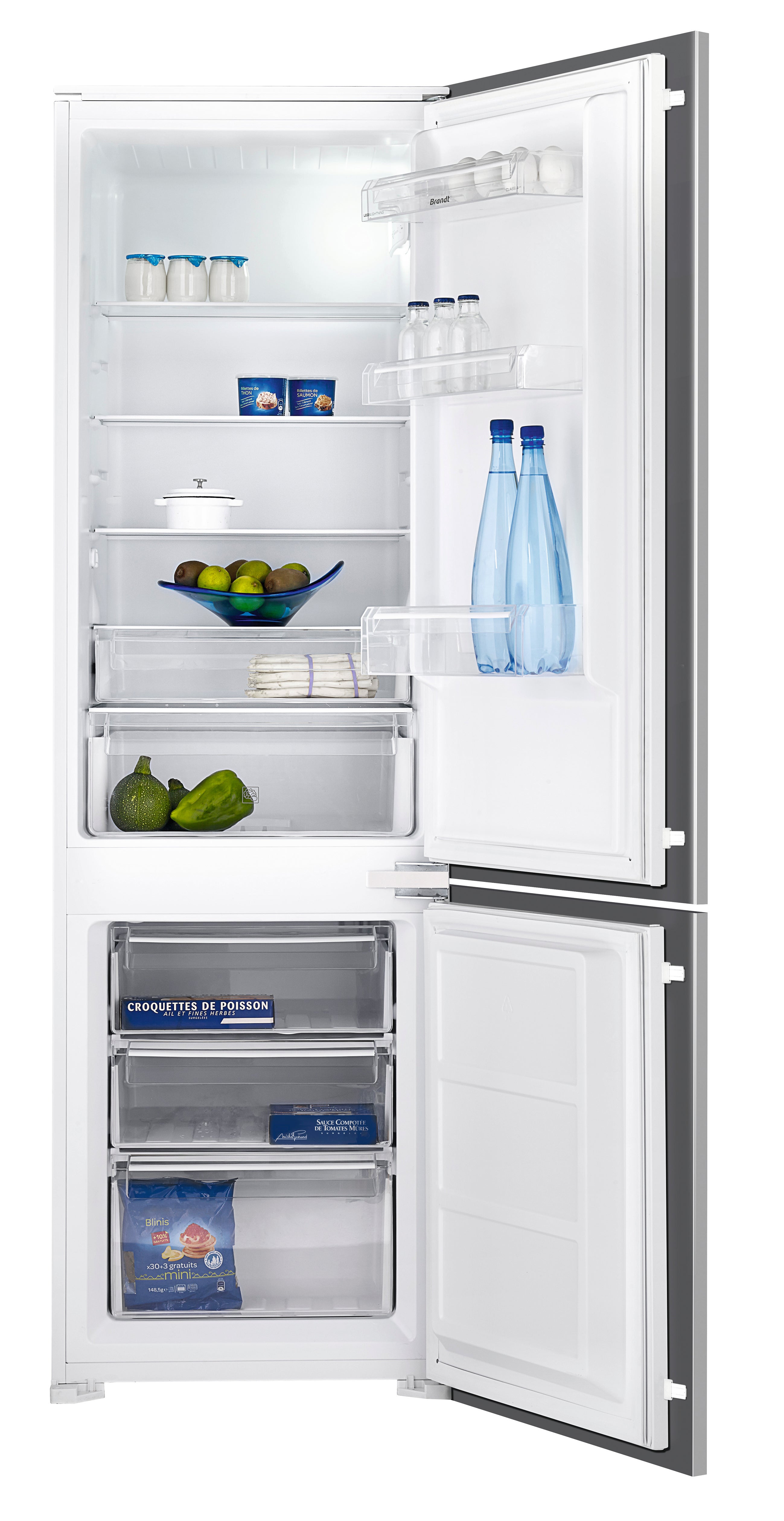 Réfrigérateur intégrable 2 portes BRANDT BIC1724ES blanc