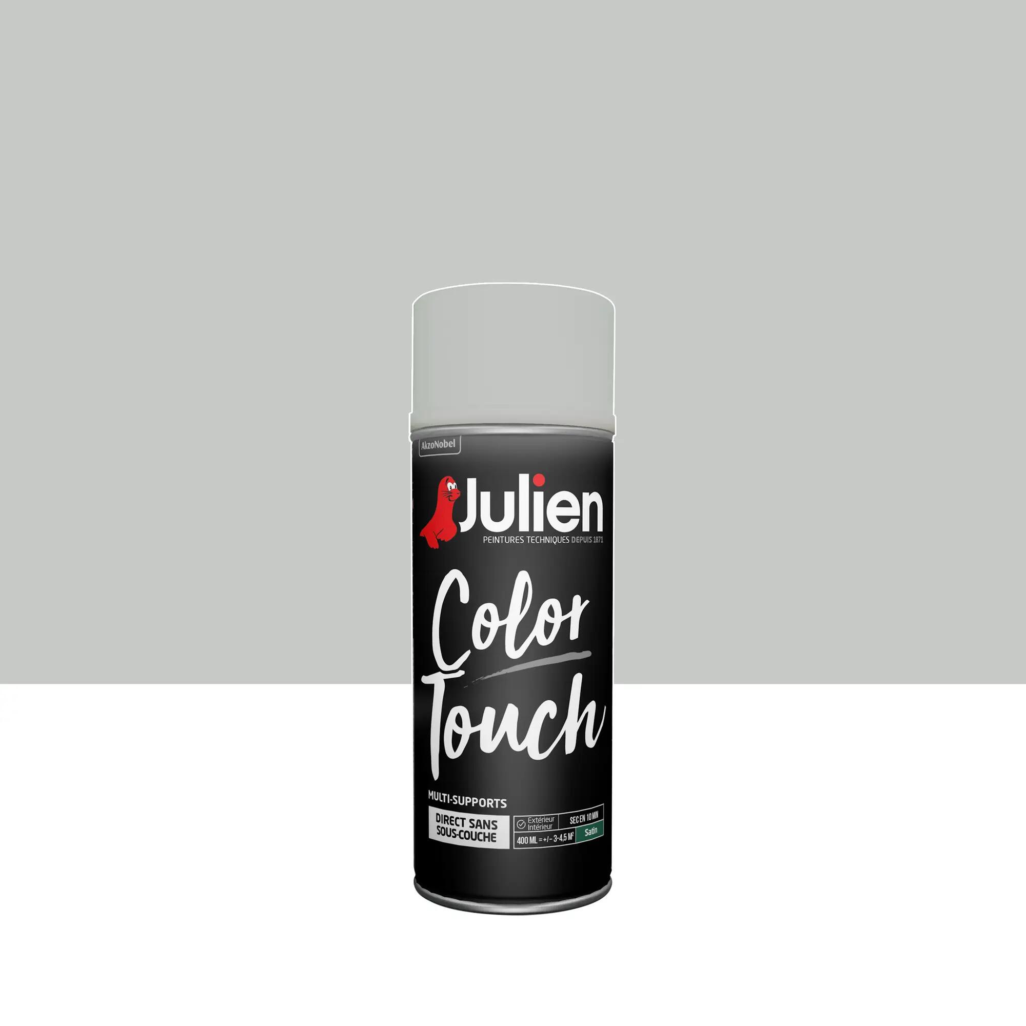 Bombe de peinture Color touch JULIEN gris clair RAL 7035 satiné 400 ml