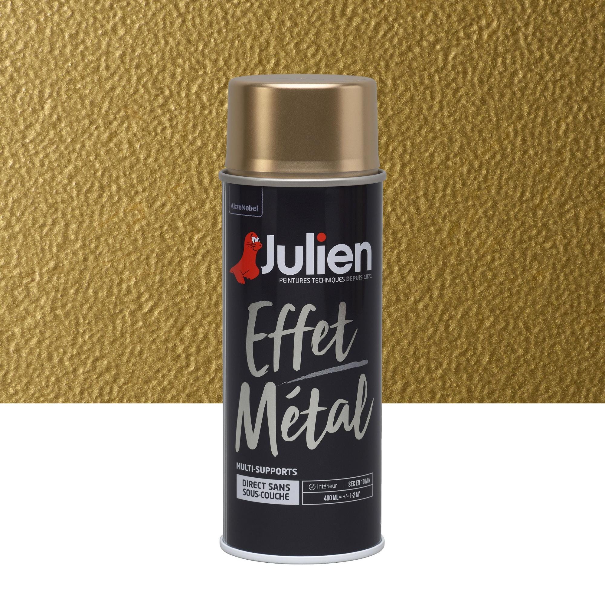 Bombe de peinture multi-supports JULIEN, Effet métal, or antique 0.4 l