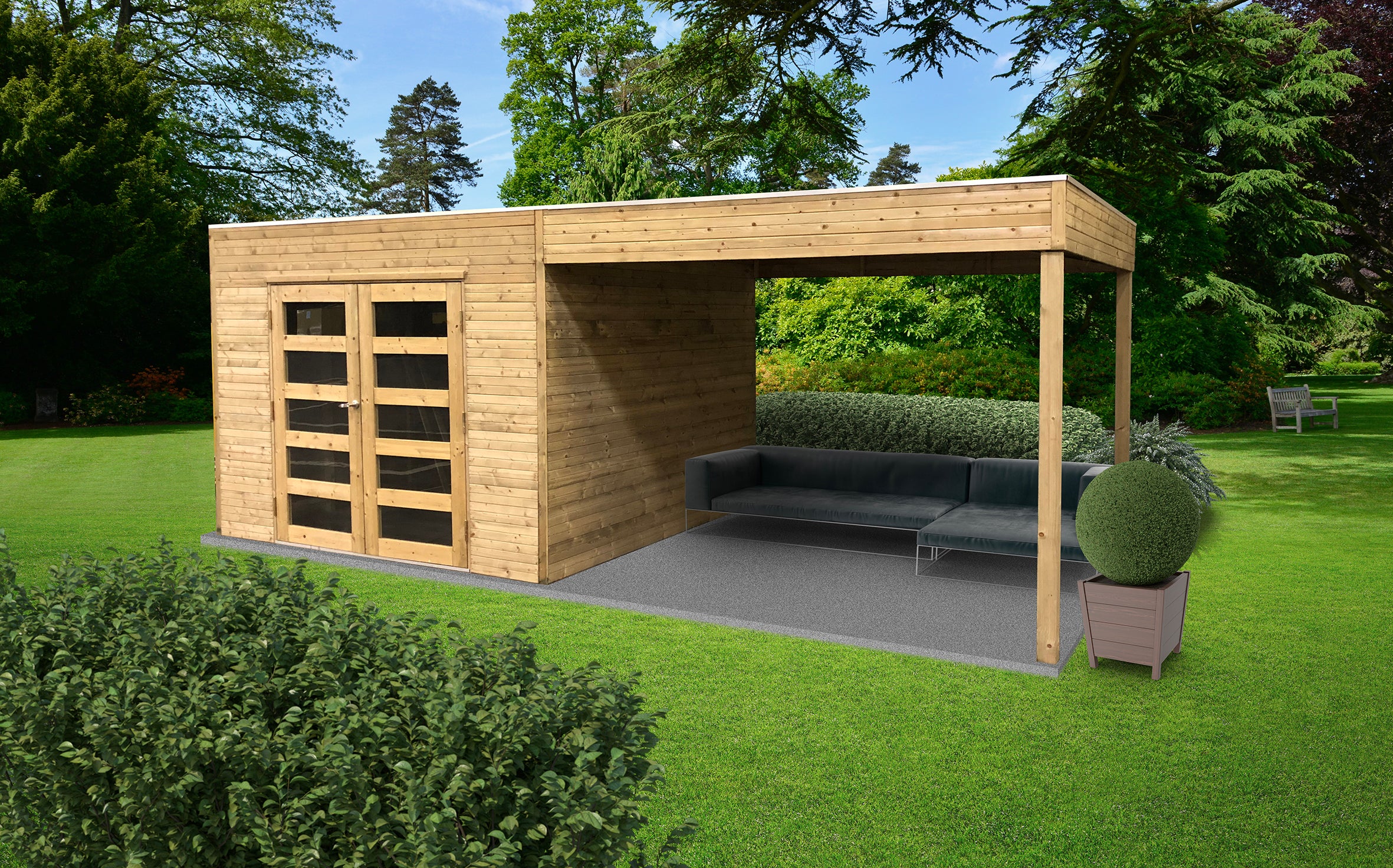 Abri de jardin bois SOLID Ep.19 mm, 17.04 m²