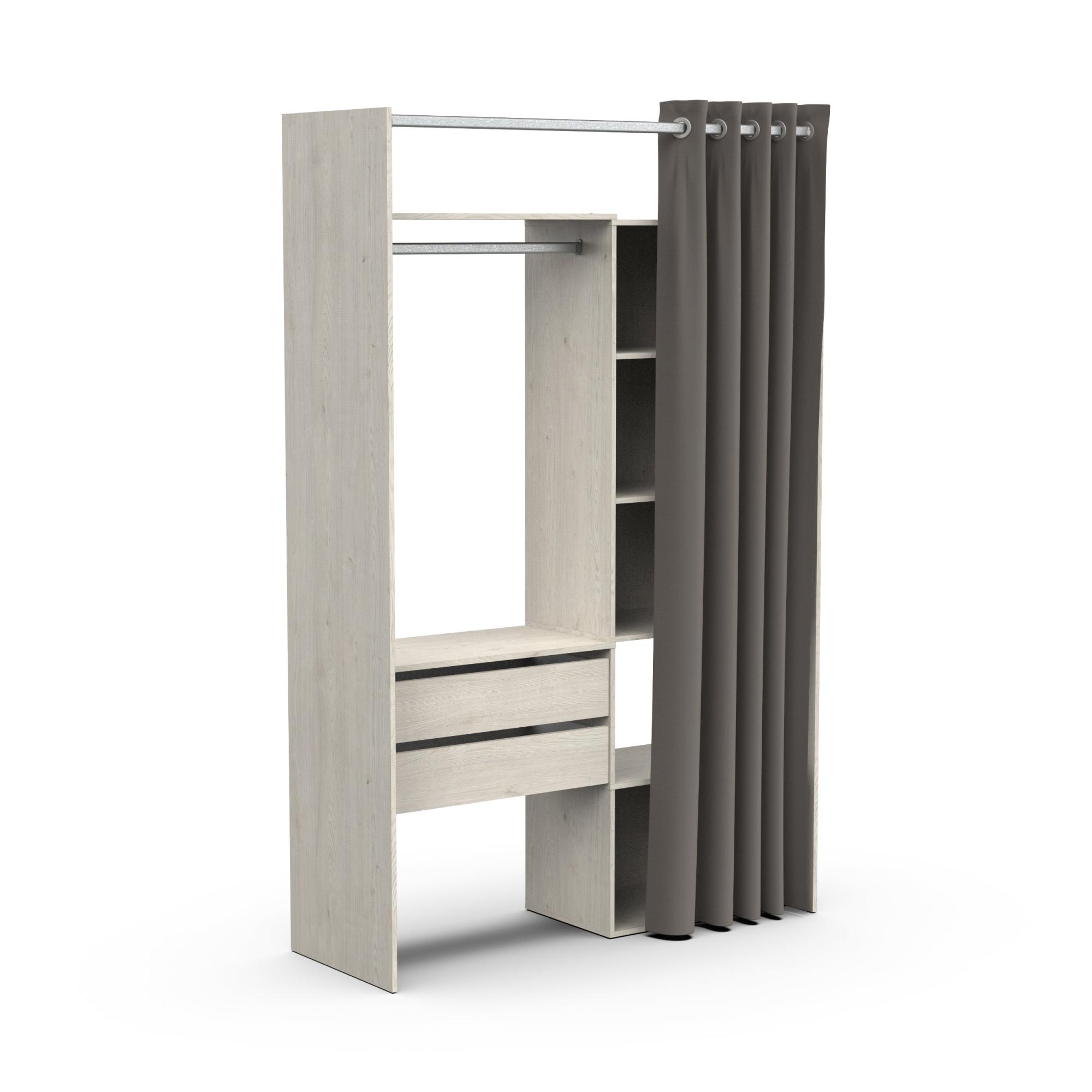 Kit dressing ajustable Unik coloris chêne Topanga L.139,9xP.50xH.218.3