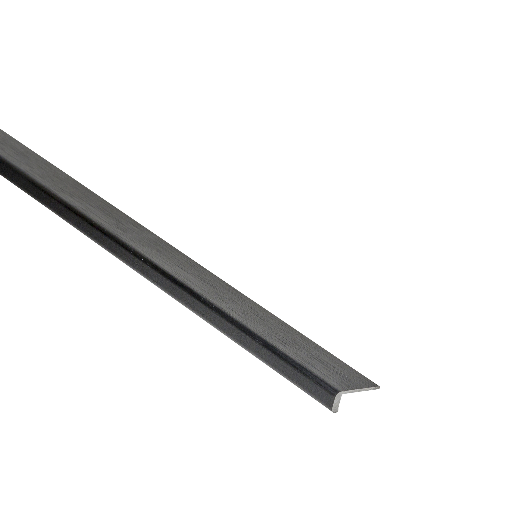 Cornière aluminium anodisé noir mat STANDERS, H.3 x l.18 x Ep.1 mm, L.1