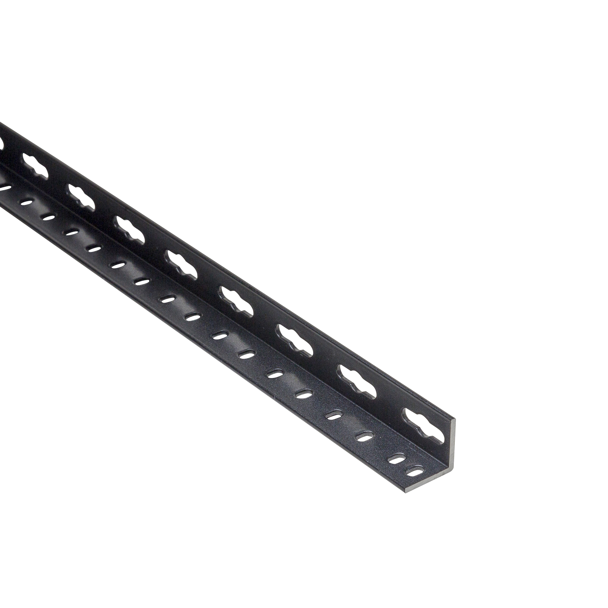 Cornière perforée alu brut noir mat STANDERS, H.15.5 x l.15.5 x Ep.1.5