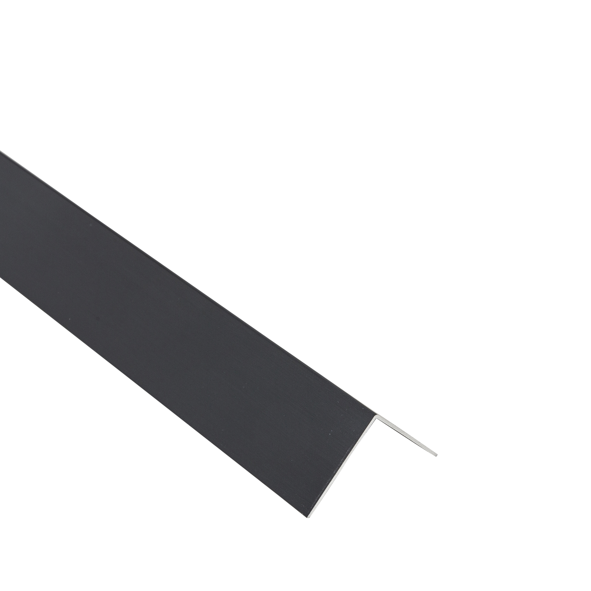 Cornière aluminium anodisé noir mat STANDERS, H.30 x l.30 x Ep.1 mm, L