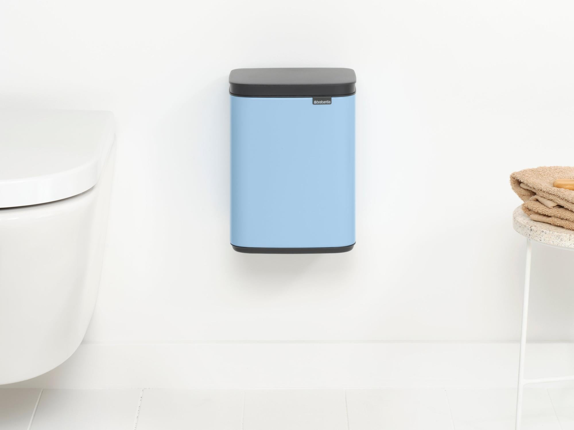Poubelle de salle de bains 4 l bleu ciel BRABANTIA | Leroy Merlin