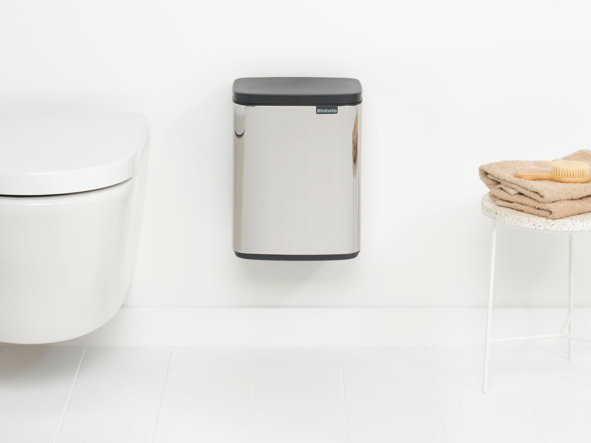 Poubelle de salle de bains 7 l gris BRABANTIA | Leroy Merlin