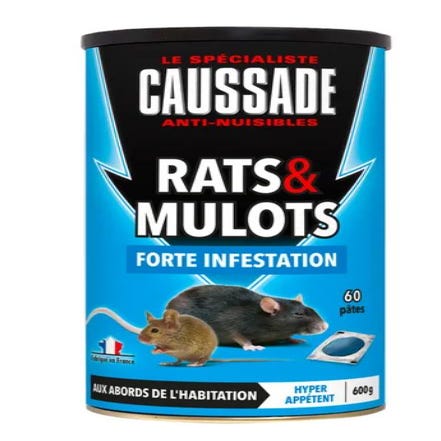 Pâte anti-rats et souris, CAUSSADE, 300 g