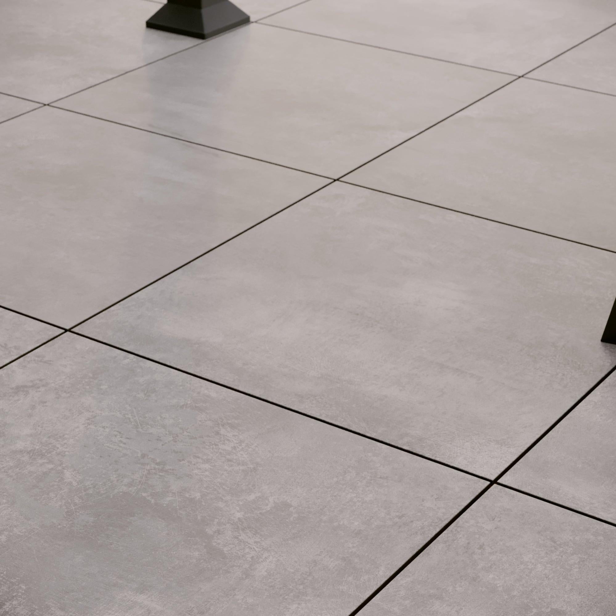 Dalle grès cérame effet béton Urban Pearl ARTENS, l.76 x L.76 cm x Ep. 20 mm Leroy Merlin