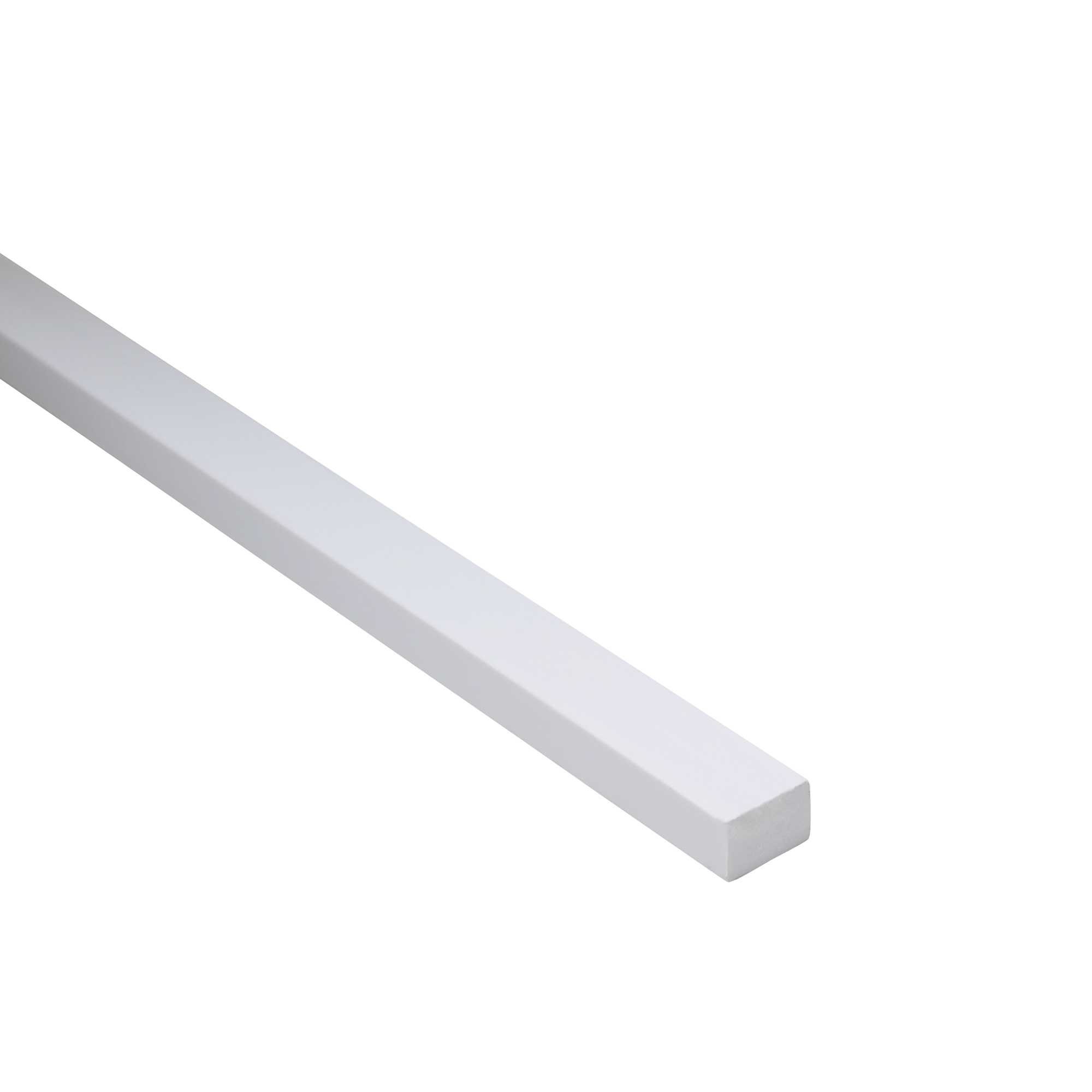 Tube rectangle plein pvc blanc mat STANDERS, H.15 x l.10 x Ep.10 mm, L