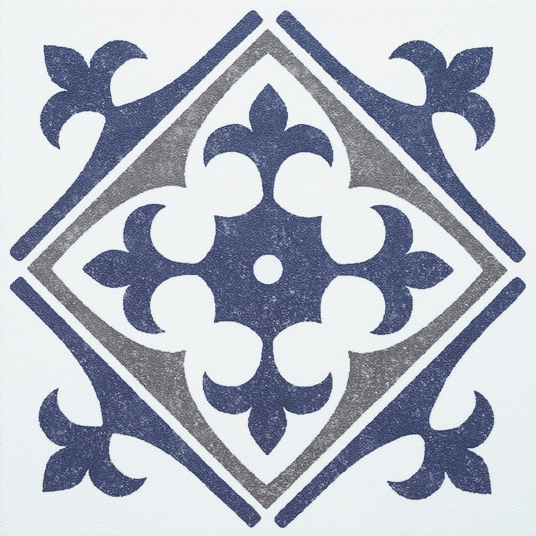 Lot de 6 crédences adhésives Wall tiles Nadia, bleu, 15.2 cm x 15.2 cm