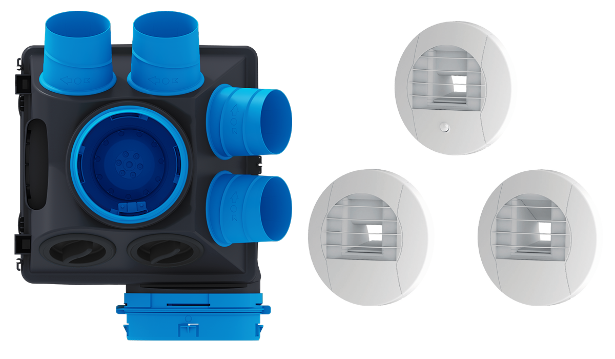 Vmc Simple Flux Hygroréglable Basse Consommation Kit VMC simple flux hygroréglable SAUTER Gauli basse consommation | Leroy Merlin