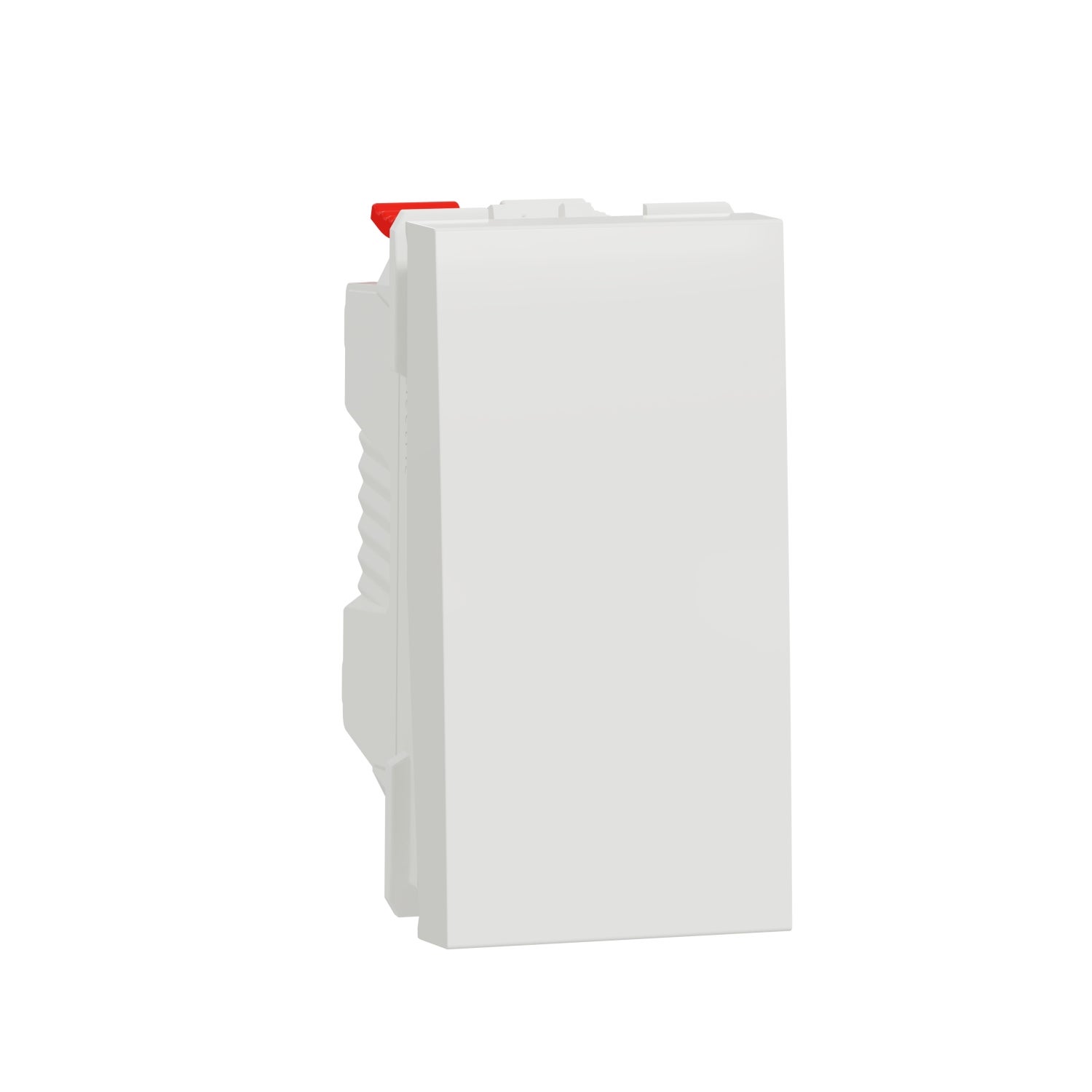 Bouton poussoir lumineux 10 A 2 modules blanc Unica - Le Temps des