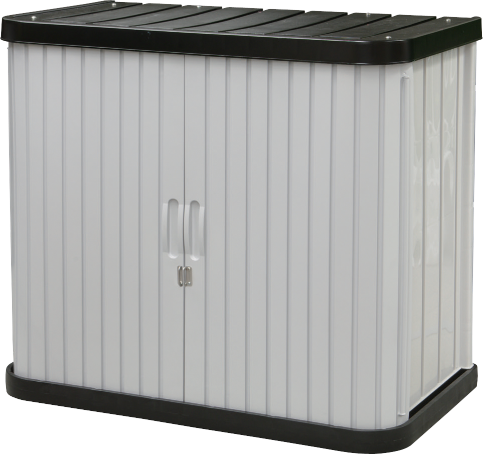 Armoire de rangement bas plastique 1 étagère, l.90 x H.80 x P.52 cm