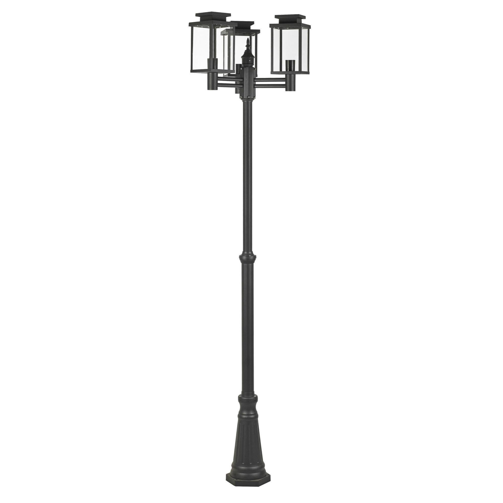 Lampadaire extérieur e27 max 25W noir Meadow INSPIRE Leroy Merlin