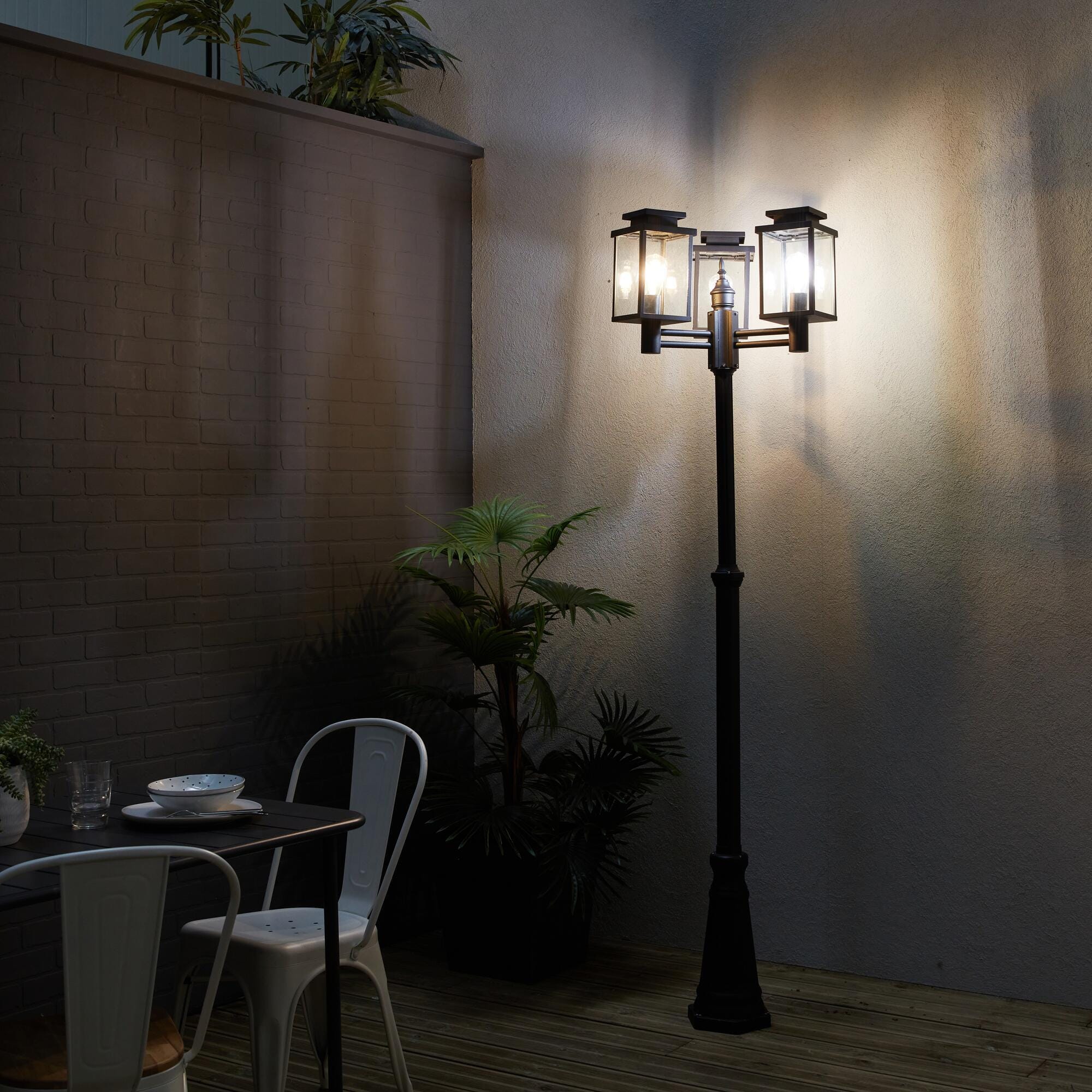Lampadaire d'extérieur Lampadaire de jardin à LED, 1x E27 9 watts 810  lumens, hauteur 45 cm